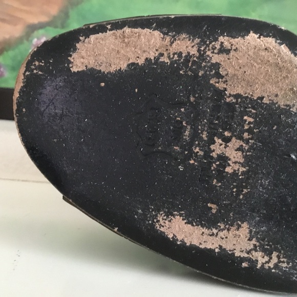 Stuart Weitzman Gigiritz Dark Brown Satin ruffle detail peep toe pumps /Like NEW - Picture 13 of 16